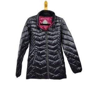 Noize puffer coat vegan reflective black winter jacket small parka pock …